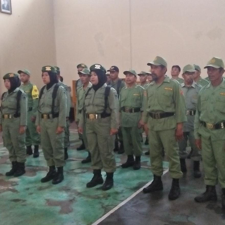 Apel Linmas Persiapan Pengamanan Pemilu 2019